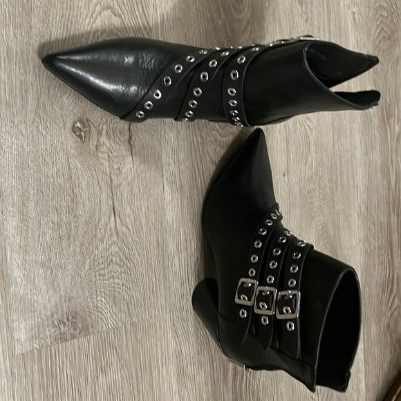 Shelly of London Goth ankle high boots US size 10 EUR 40 - Picture 1 of 8